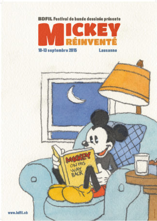 Affiche Spéciale BDFIL 2015 – Mickey réinventé par Cosey (sans logos)